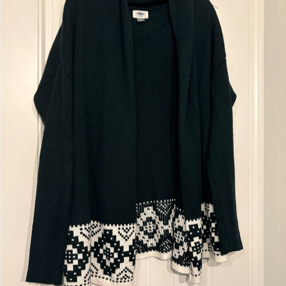 Old Navy Black and White Women's Cardigan